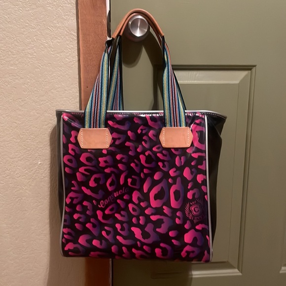 Consuela Bags Consuela Pink Leopard Print Tote Poshmark
